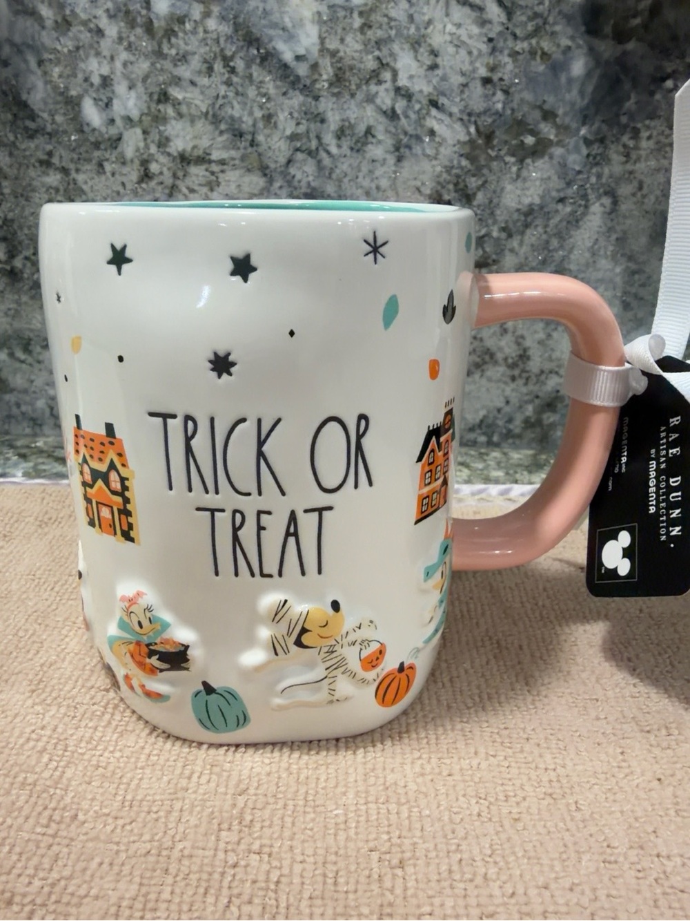 NWT Rae Dunn x Disney Trick or Treat Halloween Mug 16 oz | Mickey & Friends